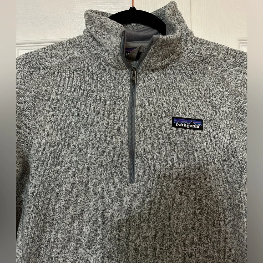 Patagonia Grey Better Sweater Quarter Zip Fleece, Small - Picture 2 of 7